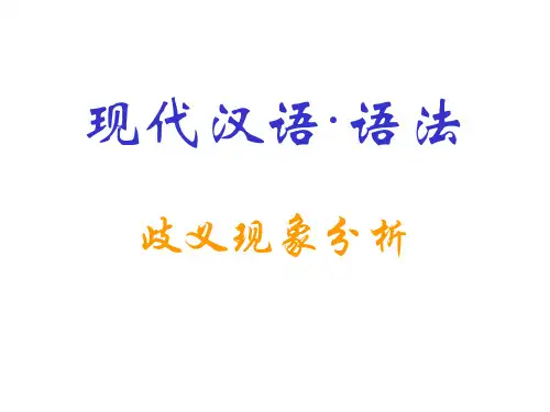 现代汉语·语法·8(歧义)