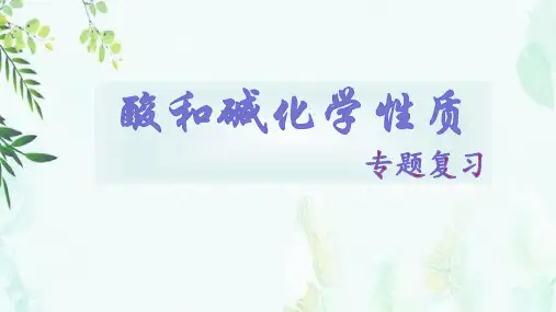 常见的酸和碱复习总结