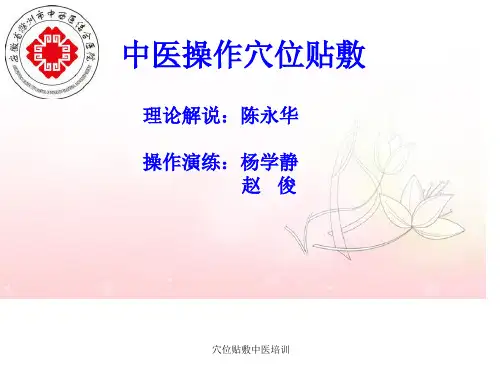 穴位贴敷中医培训