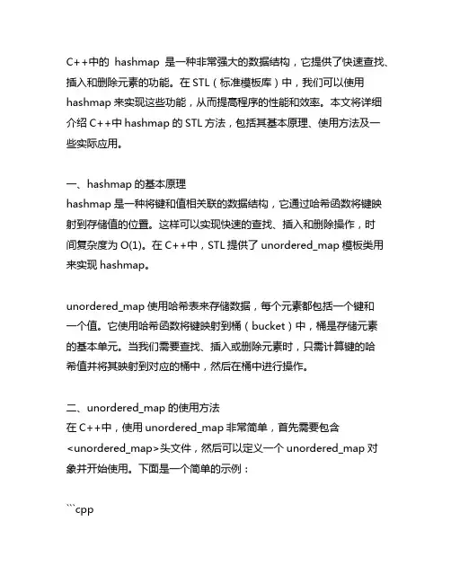 c++hashmap stl方法