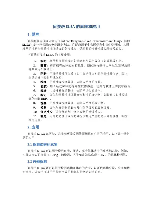 间接法ELISA的原理和应用