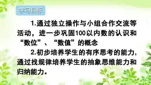 一年级下册数学课件数字开花摆一摆想一想冀教版共25张PPT