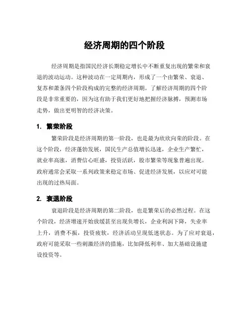 经济周期的四个阶段