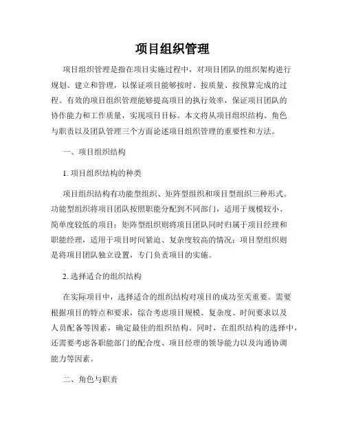 项目组织管理