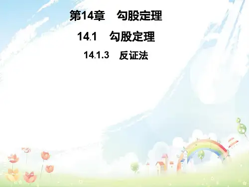 八年级数学上册14.1勾股定理14.1.3反证法习题课件(新版)华东师大版(1)