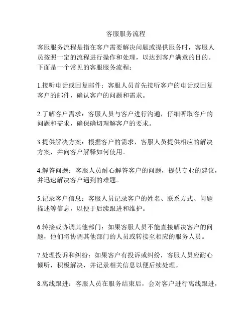客服服务流程