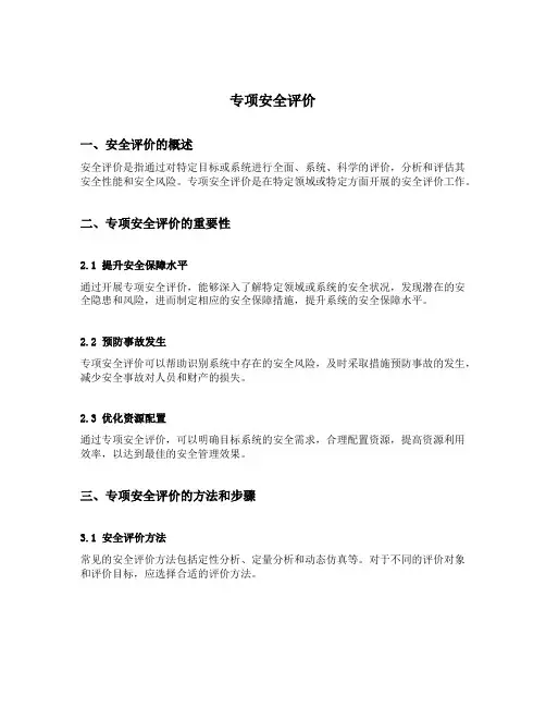 专项安全评价