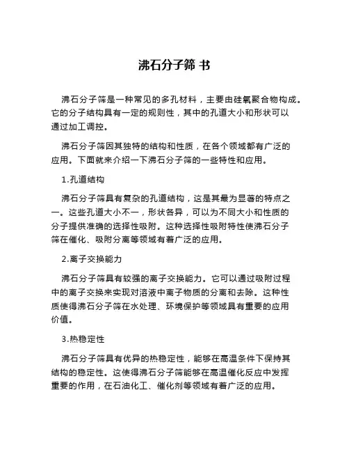 沸石分子筛 书