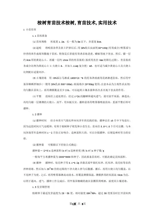 桉树育苗技术桉树,育苗技术,实用技术