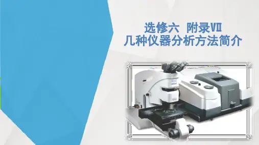 高中化学人教版选修六附录Ⅶ几种仪器分析方法课件