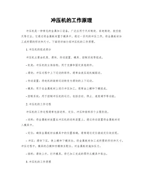 冲压机的工作原理