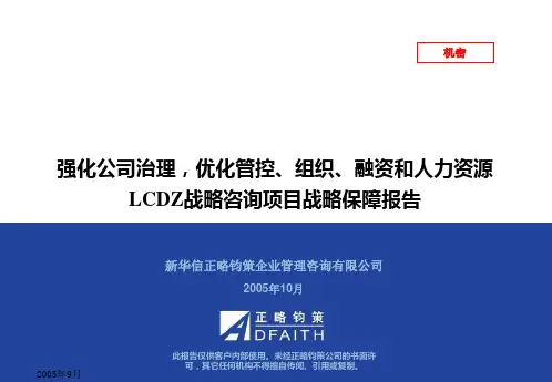 某公司战略咨询项目战略保障报告