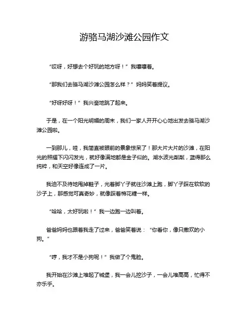游骆马湖沙滩公园作文