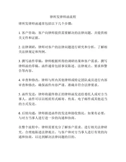 律所发律师函流程