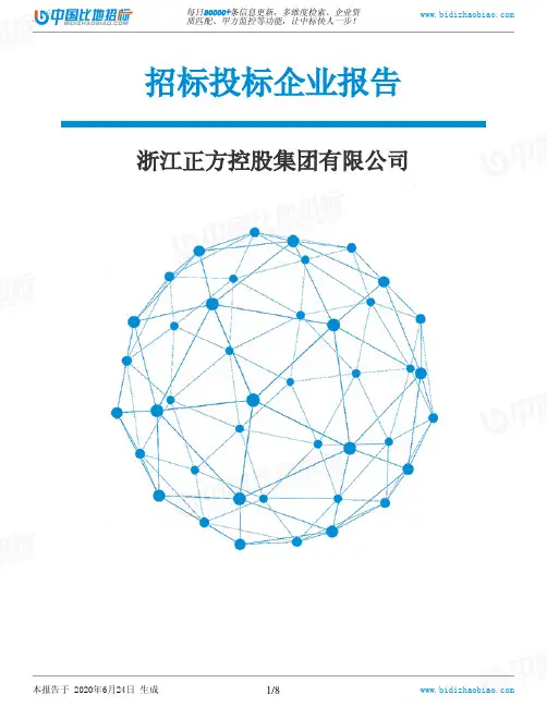 浙江正方控股集团有限公司-招投标数据分析报告