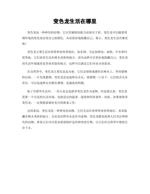 变色龙生活在哪里