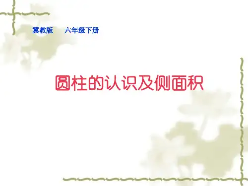 六年级下册数学课件-4.1.1圆柱和圆柱的侧面积 ｜冀教版(2014秋) (共19张PPT)