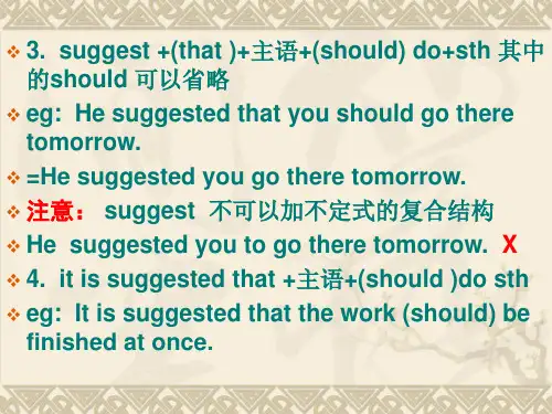 suggest用法小结