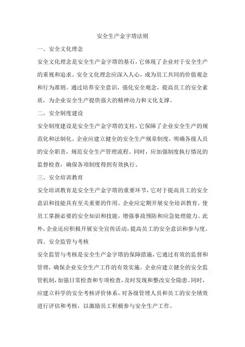安全生产金字塔法则