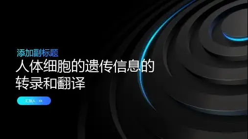 人体细胞的遗传信息的转录和翻译