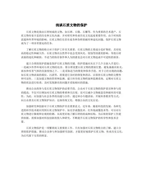 浅谈石质文物的保护