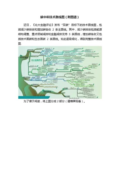 碳中和技术路线图（附图谱）