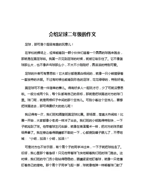 介绍足球二年级的作文
