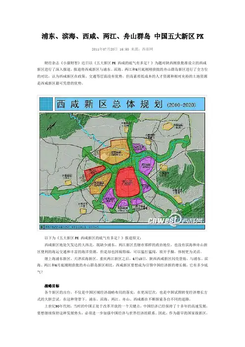 中国五大新区pk
