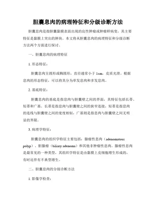 胆囊息肉的病理特征和分级诊断方法