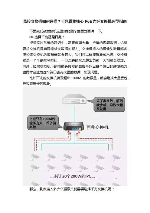 监控交换机如何选择？千兆百兆核心PoE光纤交换机选型指南