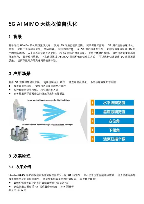 5G AI MIMO天线权值自优化