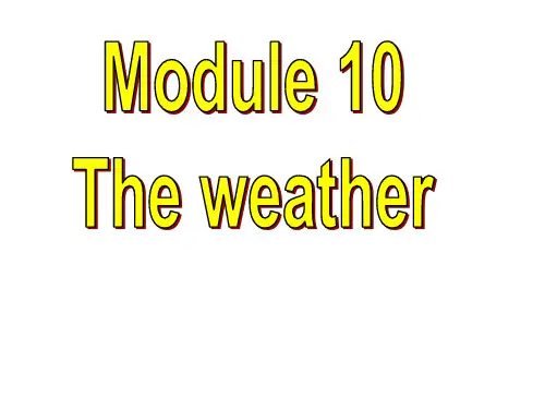 最新外研版初中八年级英语上册《Module 10 Unit 1 It might snow》(第二课时)精品课件 
