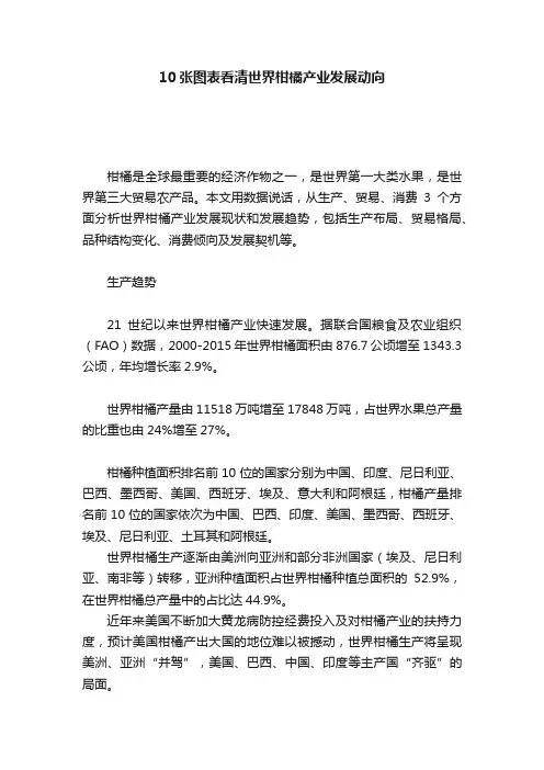 10张图表看清世界柑橘产业发展动向