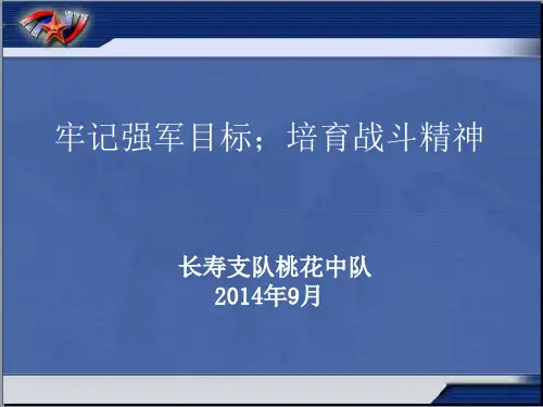培育战斗精神ppt课件