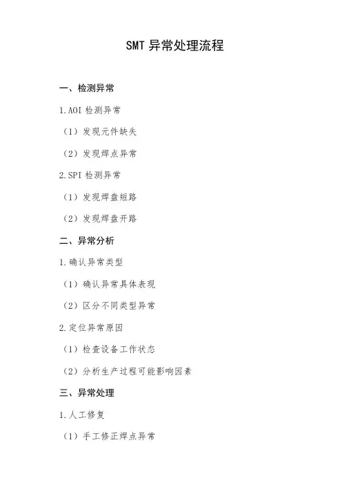 smt异常处理流程