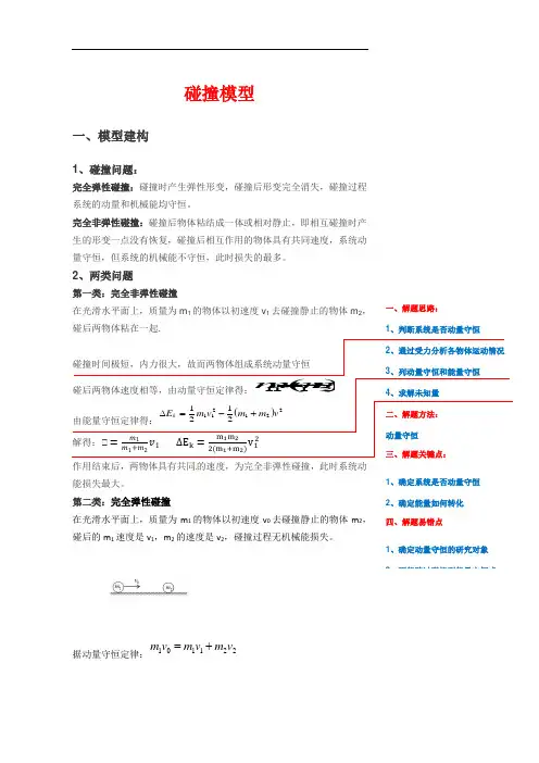 碰撞模型解析版