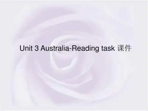 人教版高中英语选修8课件 Unit 3 Australia-Reading task 课件