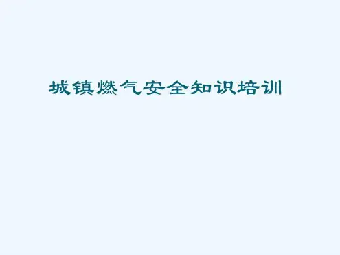 城镇燃气安全知识培训