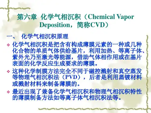 第六章 化学气相沉积