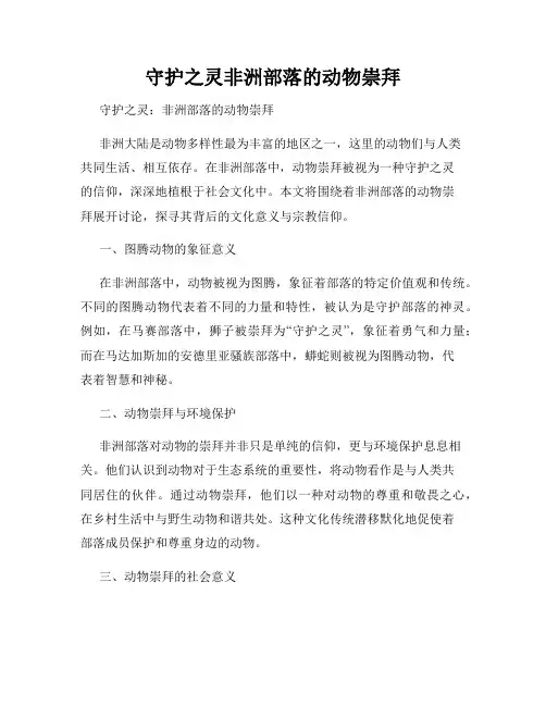 守护之灵非洲部落的动物崇拜