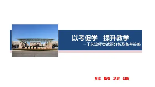 2020高考试题研究(工艺流程试题部分)备考建议及说题比赛