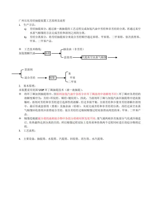 广州石化芳烃抽提装置