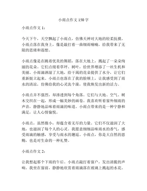 小雨点作文150字