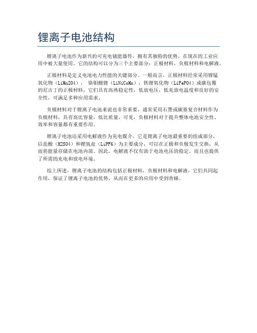 锂离子电池结构
