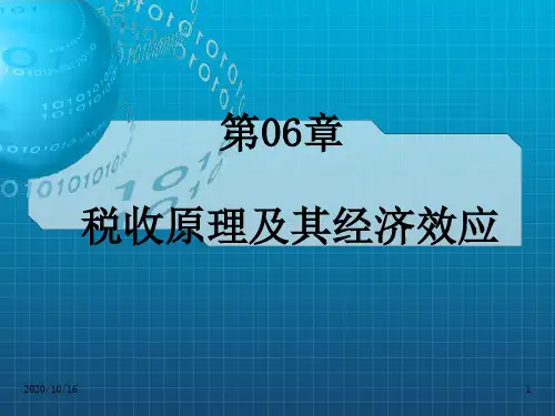 税收原理及其经济效应