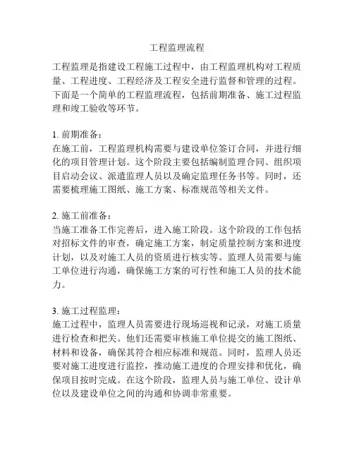 工程监理流程