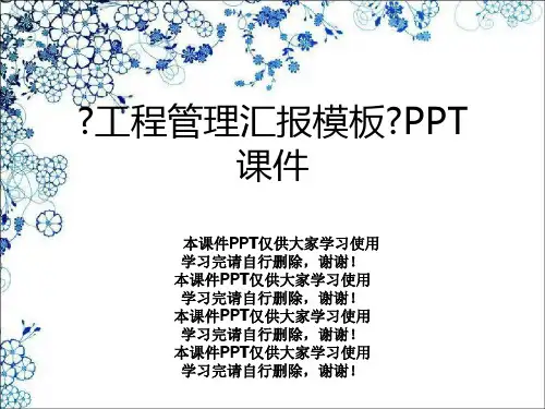 《项目管理汇报模板》PPT课件