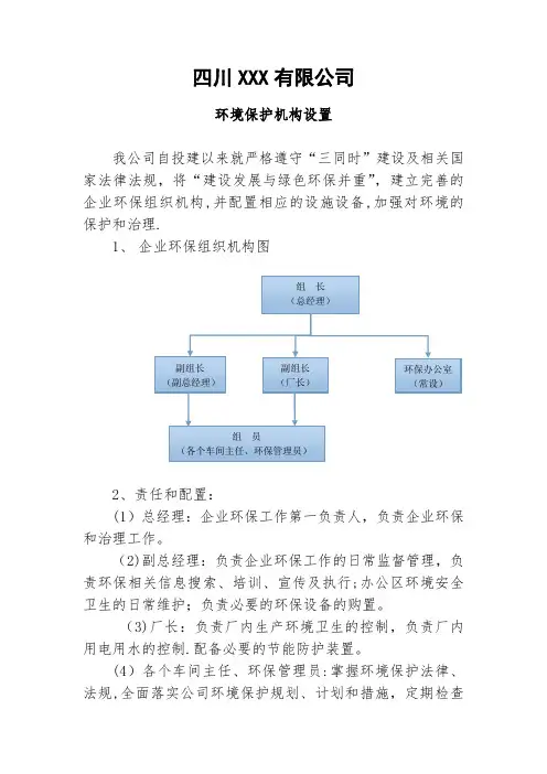 环境保护机构设置