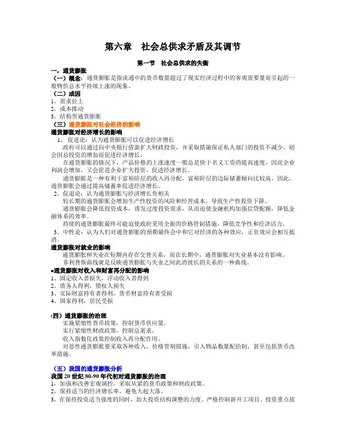 课件资料-第六章  社会总供求矛盾及其调节