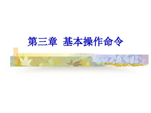 第三章 基本操作命令